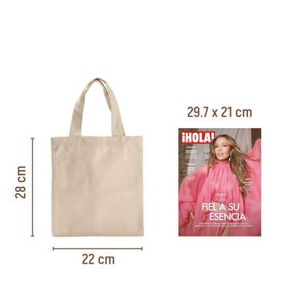 Mini Bolsa Tote de Lienzo Liviana 28 × 22 cm – Helecho Brisa