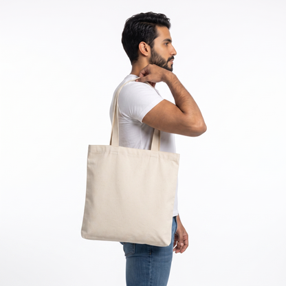 Bolsa tote de Lona Cruda 100% Algodón con Fuelle 35 × 35 cm – Guadua Raíz