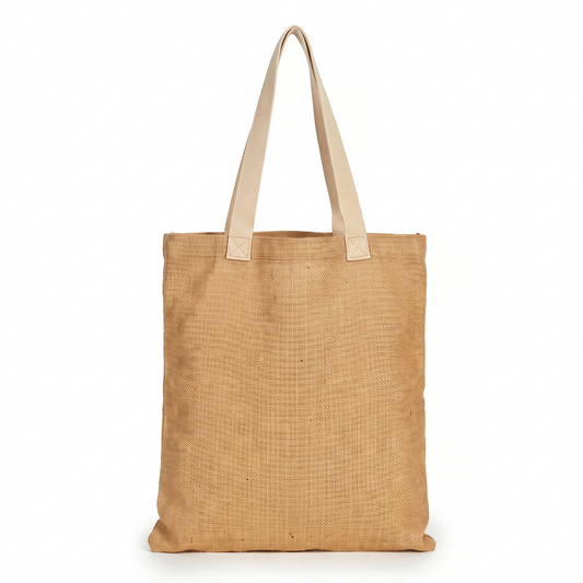 Bolsa Tote Grande de Yute con Fuelle 40 × 35 cm – Ceiba Tierra