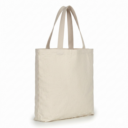 Bolsa Tote de Lona Cruda 100% Algodón con Fuelle 40 × 35 cm – Ceiba Raíz