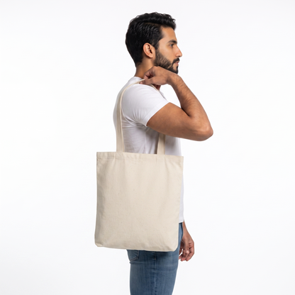 Bolsa Tote de Lona Cruda 100% Algodón con Fuelle 40 × 35 cm – Ceiba Raíz