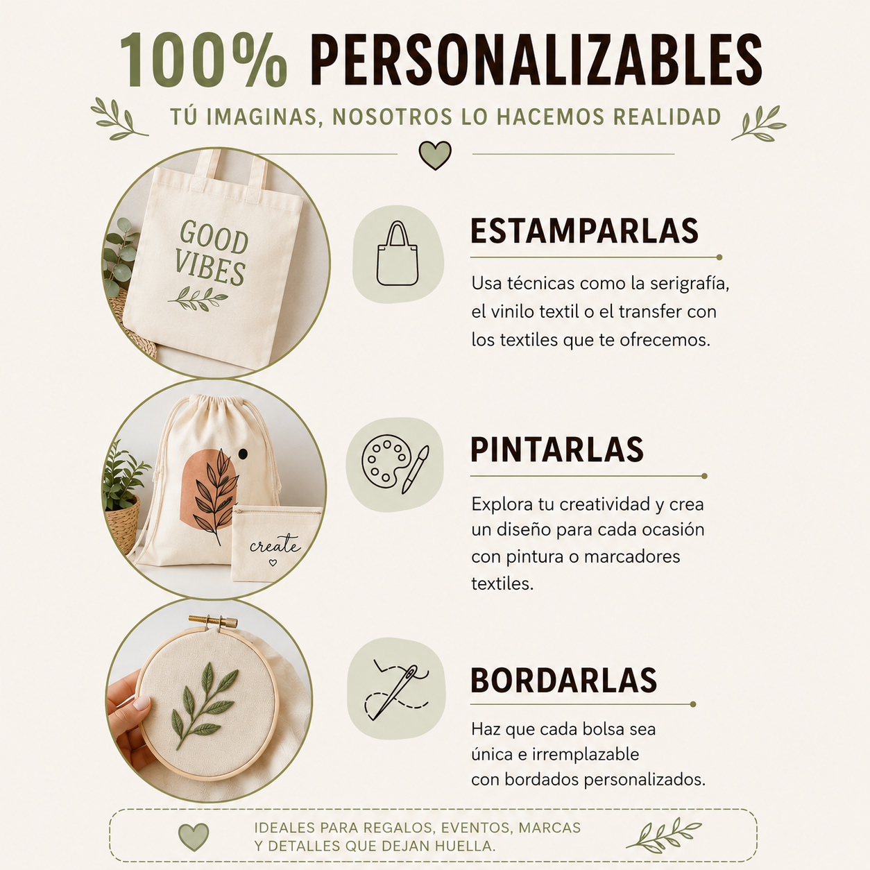 Pack x10 - Bolsa de Regalo de Lona | Precio por Mayor