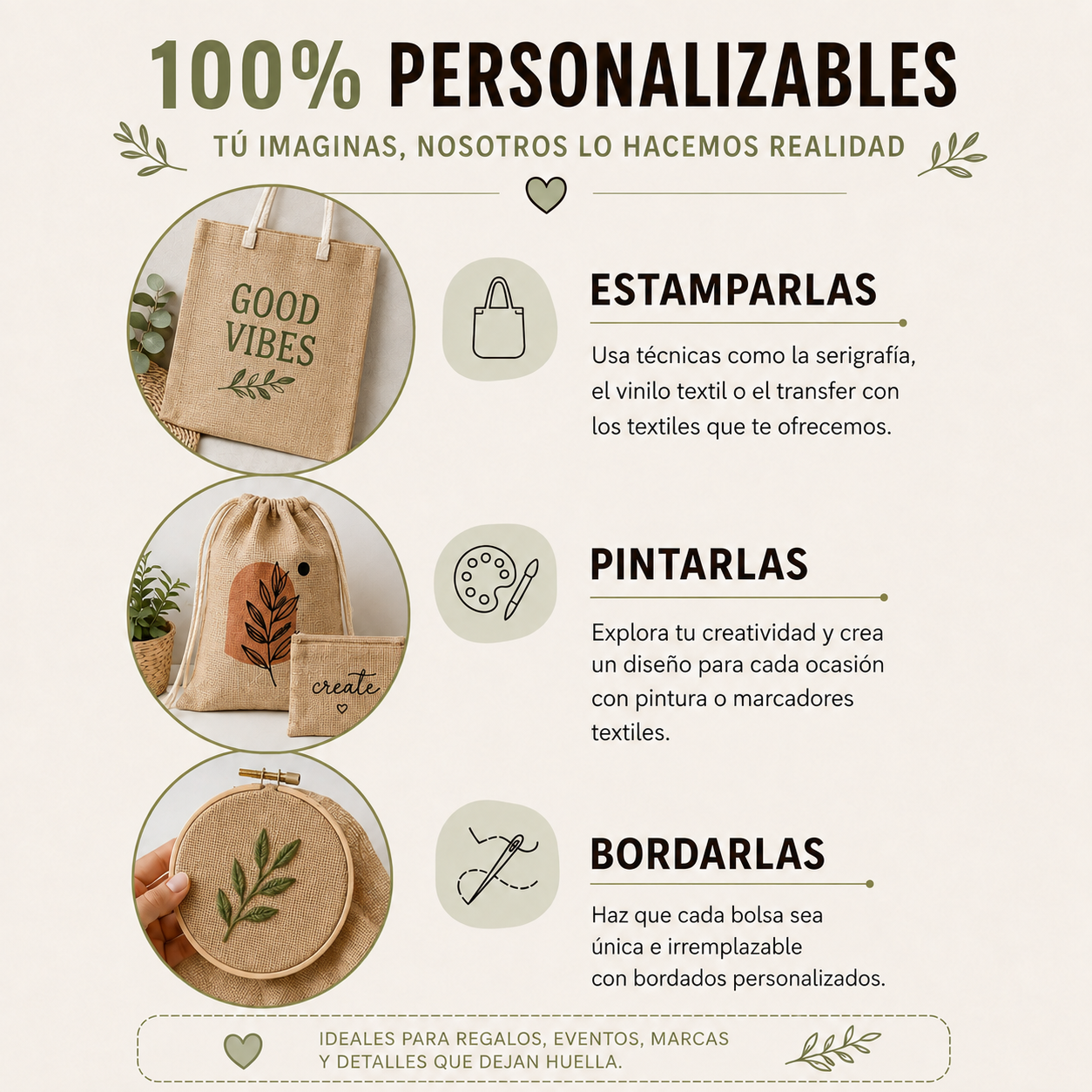 Pack x10 - Bolsa Tote Básica de Yute | Precio por Mayor
