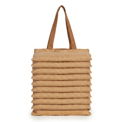 Pack x10 - Bolsa Tote Básica de Yute | Precio por Mayor