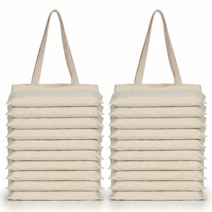 Pack x20 - Bolsa Tote Básica de Lona | Precio por Mayor