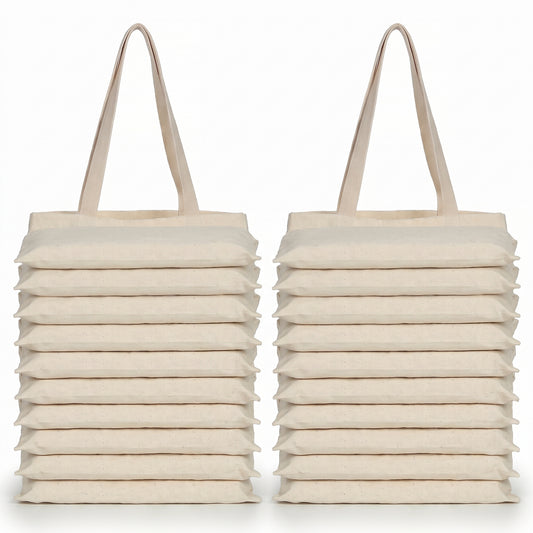 Pack x20 - Bolsa Tote Básica de Lona | Precio por Mayor