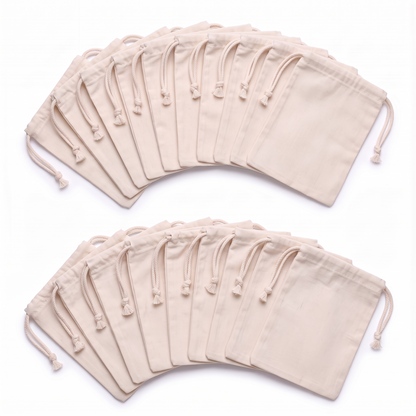 Bolsitas de Tela con Cordón en Lienzo Liviano – Colección Brisa