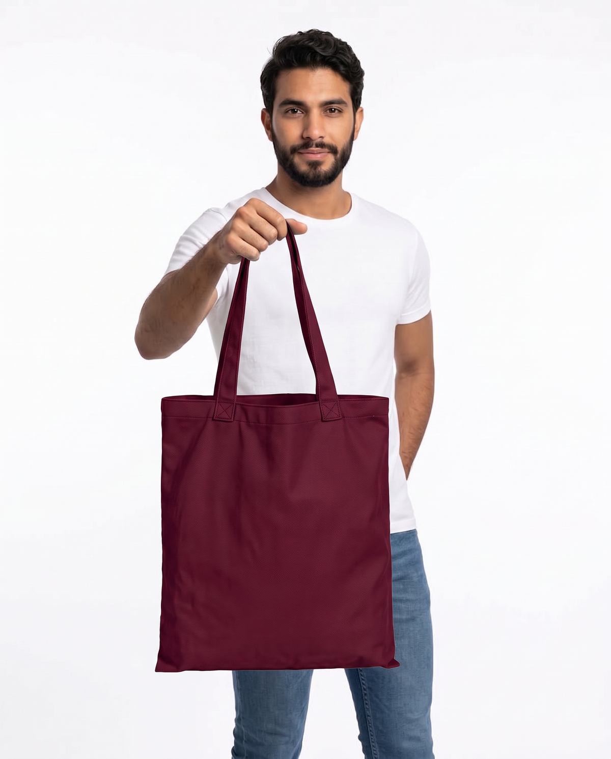 Bolsa Tote Grande de Dril en Colores 40 × 35 cm – Ceiba Trópico